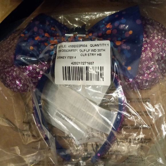 Loungefly Disney Paris 30th Sequin backpack and ears